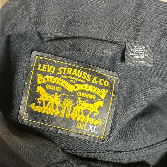 Levis x Star Wars Darth Vader Denim Jean Jacket Black Trucker Mens XL - Picture 4 of 7